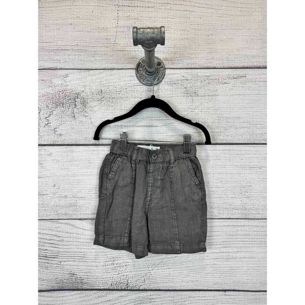Zara Kid's Boy's Gray Washed Linen Shorts Size 2Y